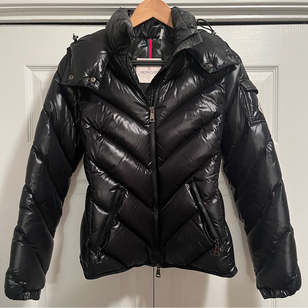 MONCLER WOMENS BROUEL GIUBBOTTO BROUEL JACKET BLACK (size 0 aka XS)